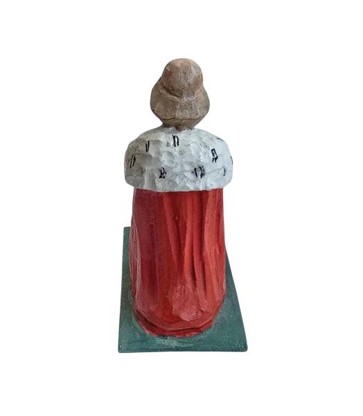 Antike Grulicher Krippenfigur / Hl. König Melchior um 1920 (10 cm)