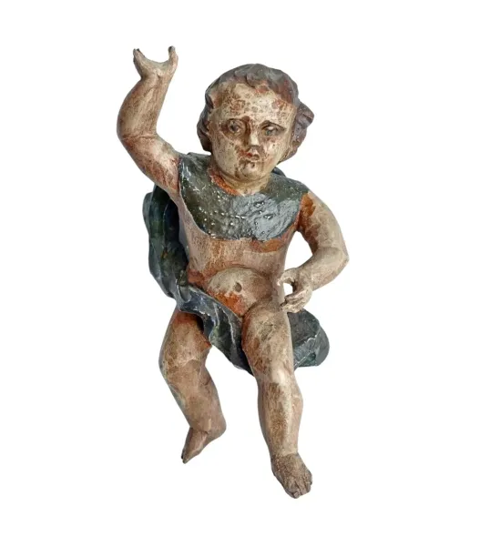 Kleiner Putto, Holz geschnitzt, 19. Jahrhundert