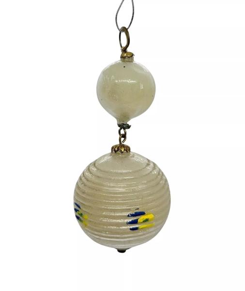 Glasornament, Kugel mit Wachs befüllt, ~ 1920