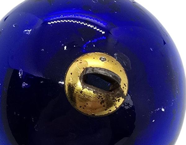 Cobalt blue Biedermeier Kugel, ~ 1880/1900