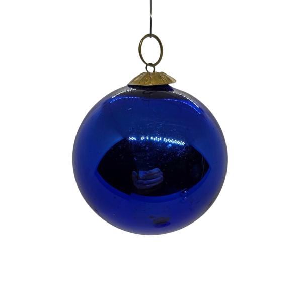 Cobalt blue Biedermeier Kugel,  Meisenthal Vergo  (6 cm)