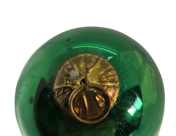 Green Biedermeier Kugel, Meisenthal Vergo​ (5 cm)