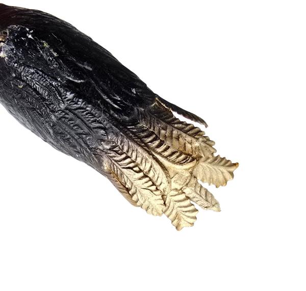 Antiker Christbaumschmuck / Dresdner Pappe Vogel Strauß um 1900