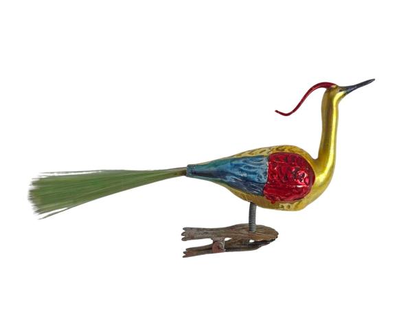 Peacock / Bird on clip, ~ 1930