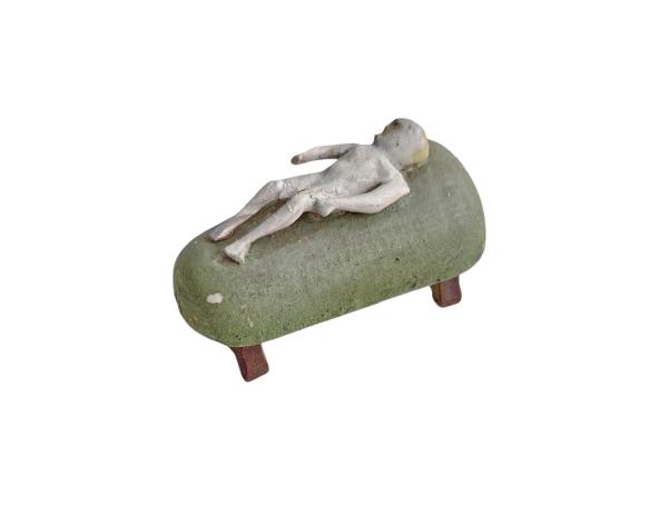 Grulich crib figurine, bed with baby jesus, 19th century