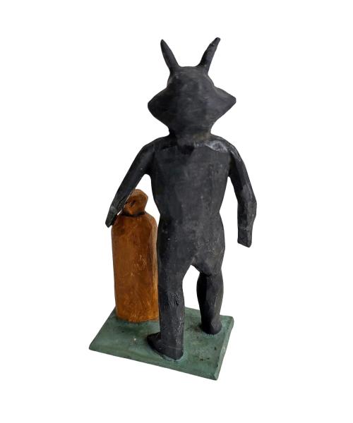 Griulich crib figurine, Devil / Krampus holding sack (10 cm)