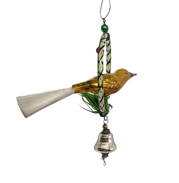 Glasornament, Gablonzer Vogel im Ring