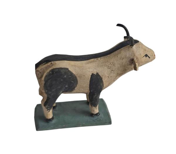 Grulich crib figurine, Goat, hand carved wood