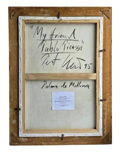 Peter Robert Keil (b. 1942 Züllichau), "My friend Pablo Picasso" Palma de Mallorca 95