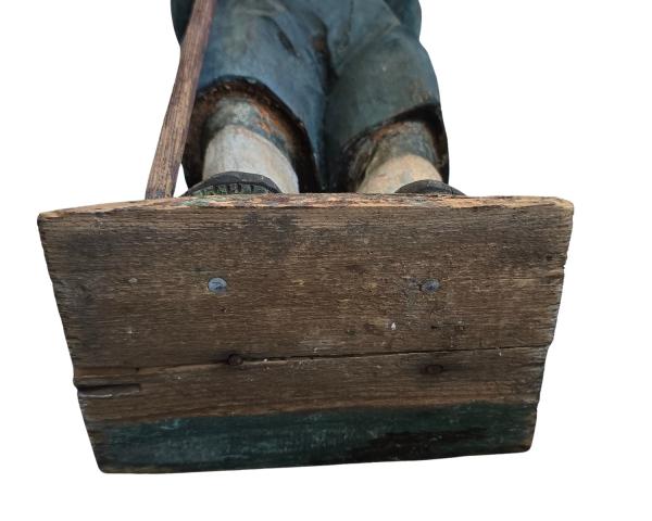 Garden gnome / Dwarf, carved wood, 19th century