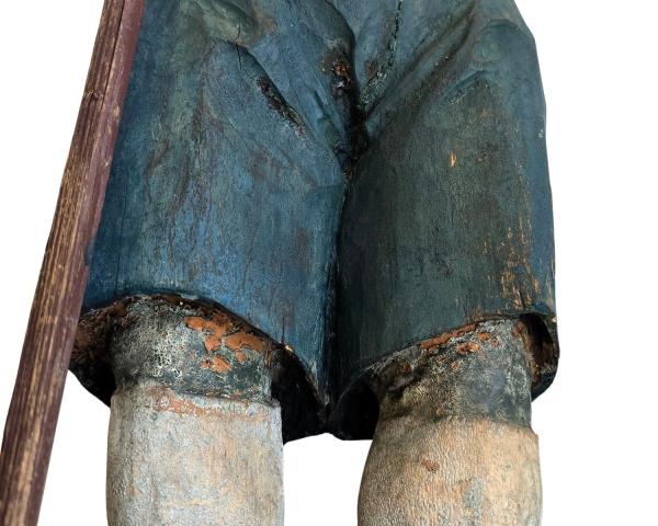Garden gnome / Dwarf, carved wood, 19th century