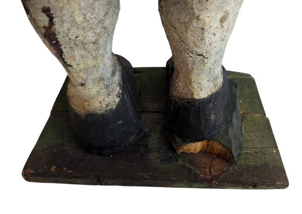 Garden gnome / Dwarf, carved wood, 19th century