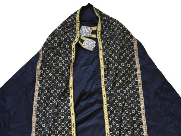 Black Pluviale, cope, vestment, ~ 1900