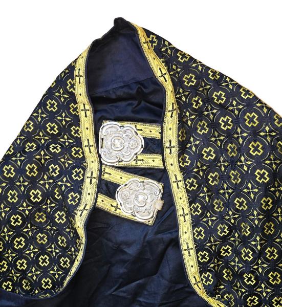 Black Pluviale, cope, vestment, ~ 1900