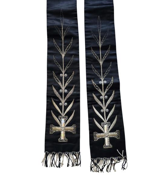 Antique black stole for Vestment, Casuble