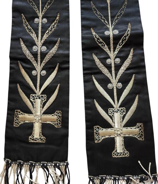 Antique black stole for Vestment, Casuble
