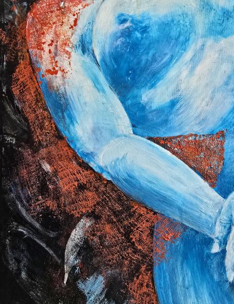 Oil on Canvas, Nude Girl, 70s