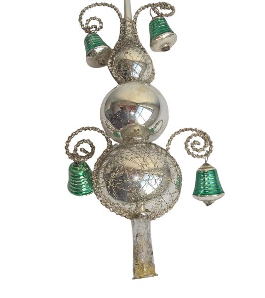Antique wire wrapped christmas tree topper, ca. 1930