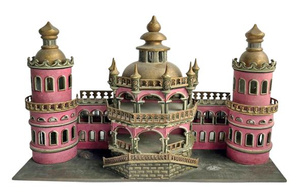 Antique Grulich nativity scene building, Oriental Palace, around 20s