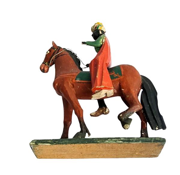 Antiker Grulicher König auf Pferd um1900  (10 cm)