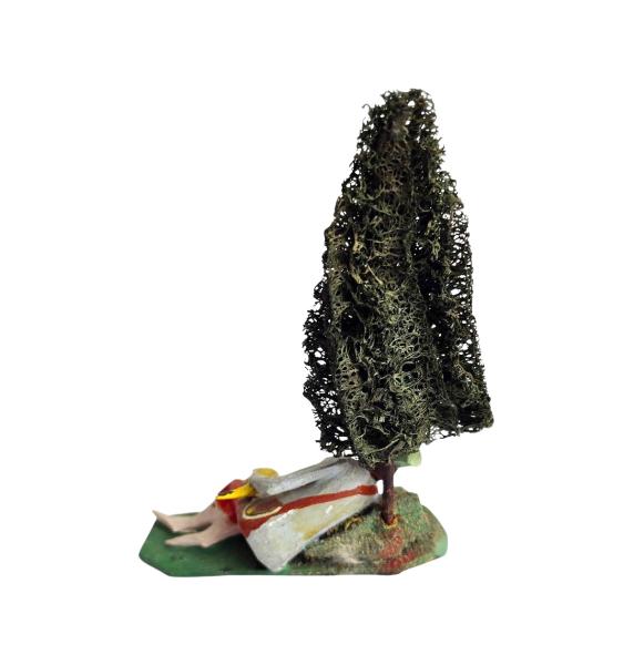 Antike Grulicher Krippenfigur / Schlafender Hirte, ~ 1900 (7 cm)