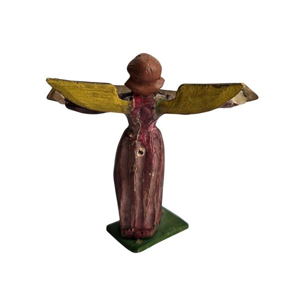 Antike Grulicher Krippenfigur / Verkündigungsengel, um 1880/1900