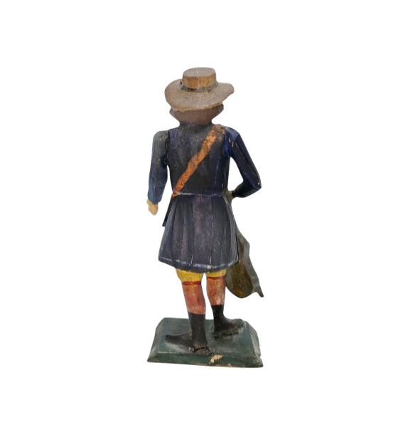 Antike Grulicher Krippenfigur /Musikant mit Geige, um 1880/1900 (10 cm)