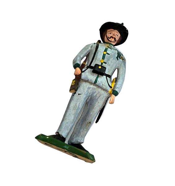 Antike Grulicher Krippenfigur / Soldat um 1900  (10 cm)