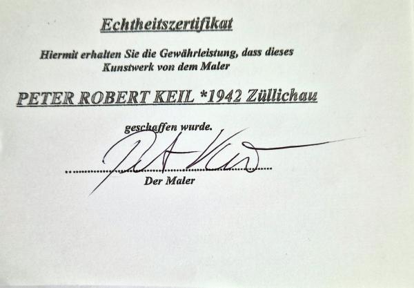 Peter Robert Keil (geb. 1942 Züllichau),  Keramik Vase datiert 1987