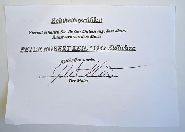 Peter Robert Keil (geb. 1942 Züllichau),  Keramik Vase datiert 1987