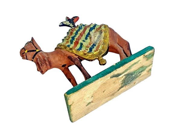 Antike Grulicher Krippenfigur / Dromedar / Kamel um 1900 (7 cm)
