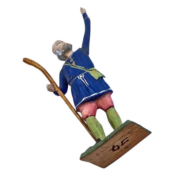 Antike Grulicher Krippenfigur / Hirte um 1900 (10 cm)