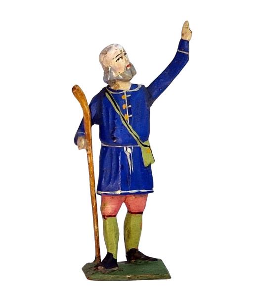 Antike Grulicher Krippenfigur / Hirte um 1900 (10 cm)