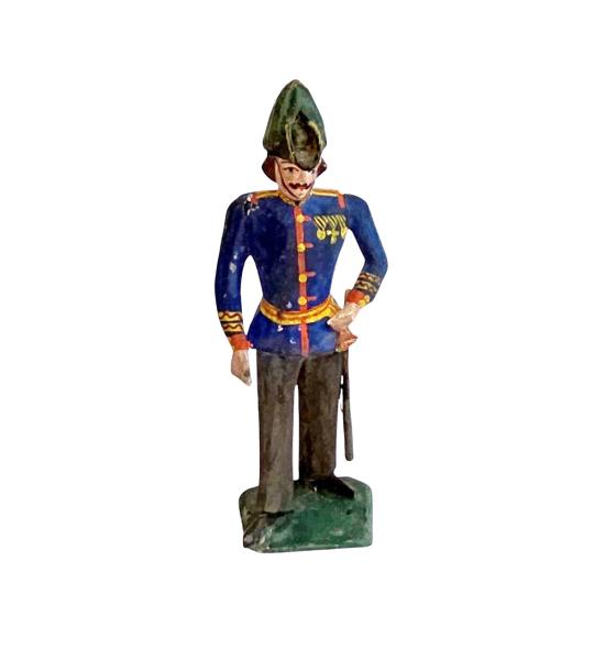 Antike Grulicher Krippenfigur / Soldat um 1900 (10 cm)