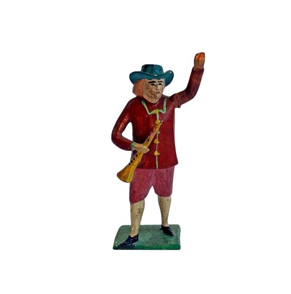 Antike Grulicher Krippenfigur / Hirte um 1900 (10 cm)