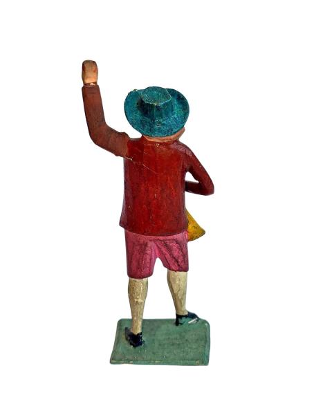 Antike Grulicher Krippenfigur / Hirte um 1900 (10 cm)
