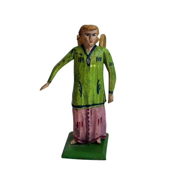 Antike Grulicher Krippenfigur / Engel um 1920   (10 cm)
