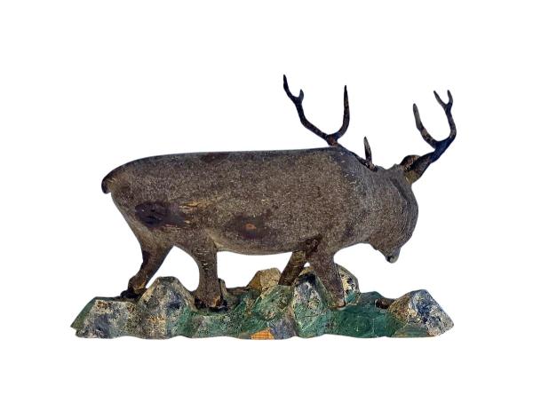 Antique crib figurine, deer, around 1900