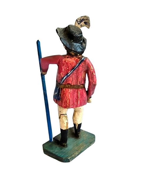 Antique grulich crib figurine, wanderer, around 1900 (10 cm)