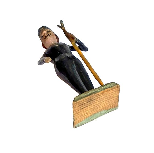 Antike Grulicher Krippenfigur /Bergmann um 1900 (10 cm)
