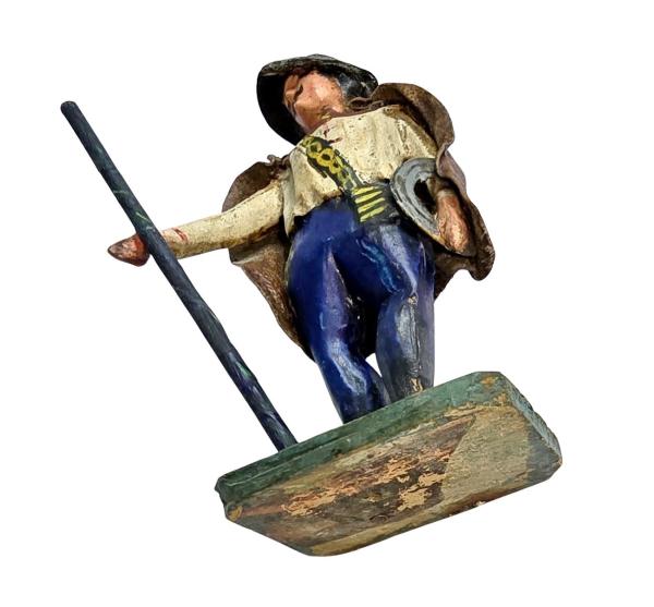 Antike Grulicher Krippenfigur / Hirte um 1900 (10 cm)