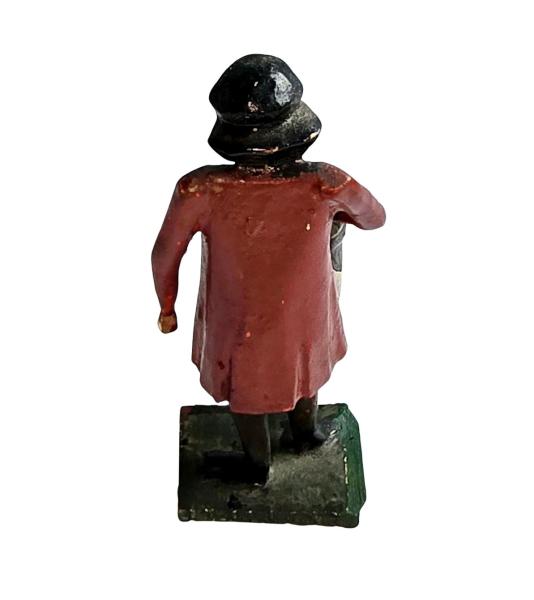 Antique grulich crib figurine, Gift bringer with jug, around 1900 (7 cm)