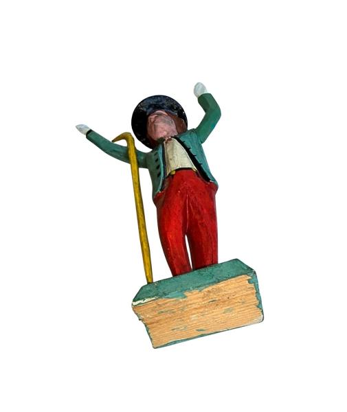 Antique grulich crib figurine, shepherd around 1900 (10 cm)