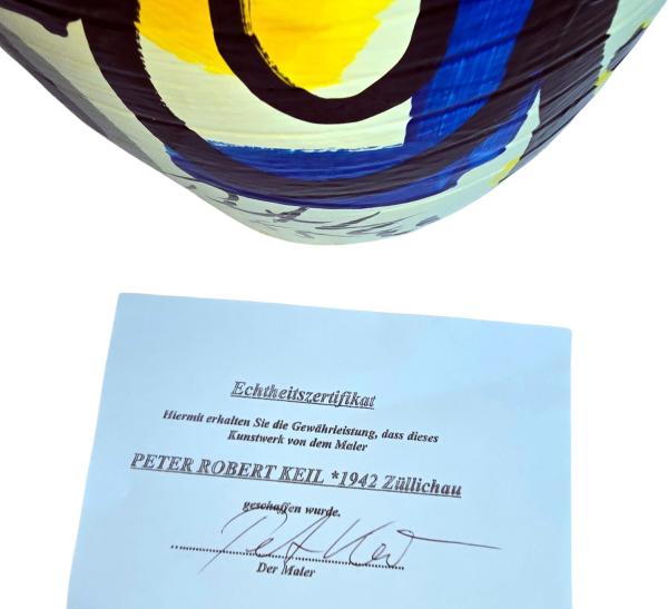 Peter Robert Keil (geb. 1942 Züllichau),  Keramik Vase datiert 1985