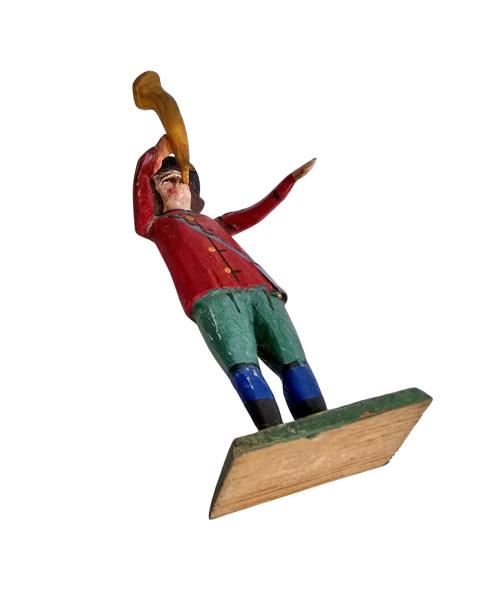 Antike Grulicher Krippenfigur / Musikant um 1900 (10 cm)