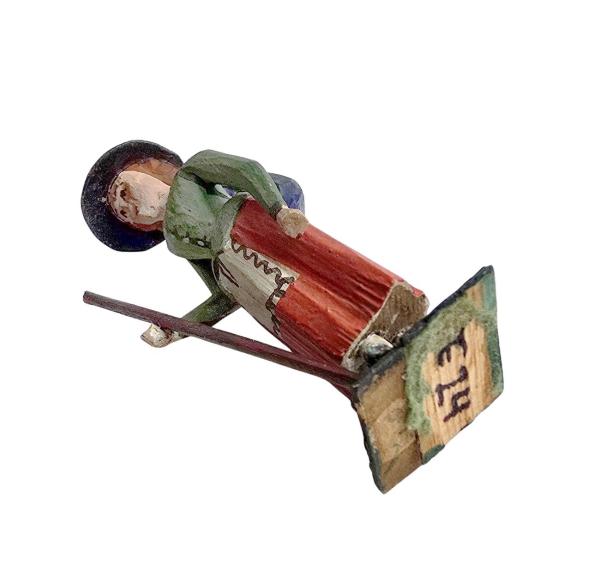 Antike Grulicher Krippenfigur / Gabenbringer um 1900 (10 cm)