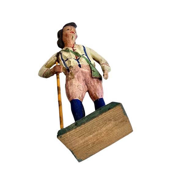 Antique grulich crib figurine, shepherd, around 1900 (10 cm)