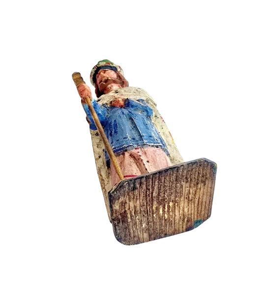 Antique grulich crib figurine, Holy King Balthasar, around 1900 (10 cm)