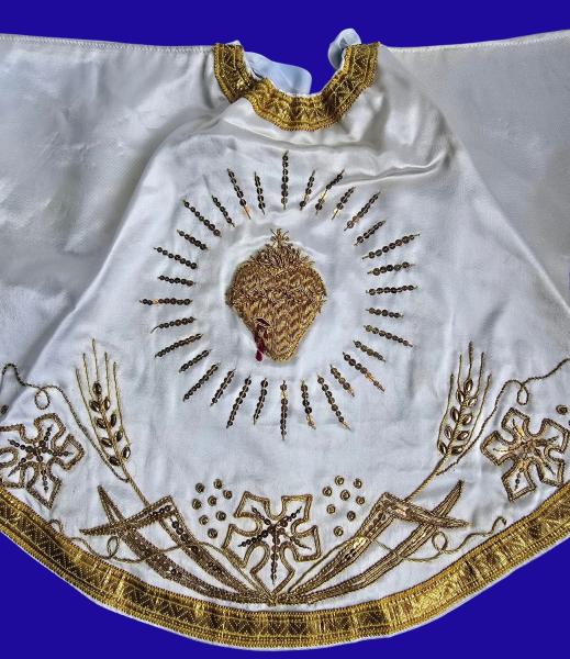 Antique magnificent chalice veil / velum, ciborium veil, 1920s