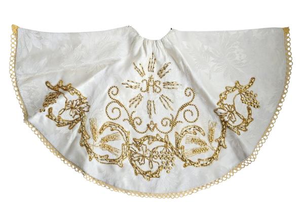 Antique magnificent chalice veil / velum, ciborium veil, 1920s